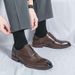 Euro Step Men's Brogue Leather British Style Business Formal Low-top Versatile Breathable Suit Groom Wedding Shoes_vogvips.com