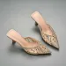 Sophisticated Pearlized Flats For Women Designer Inspired Flat Sandals With Strappy Detailing Okimoz Big Size_vogvips.com