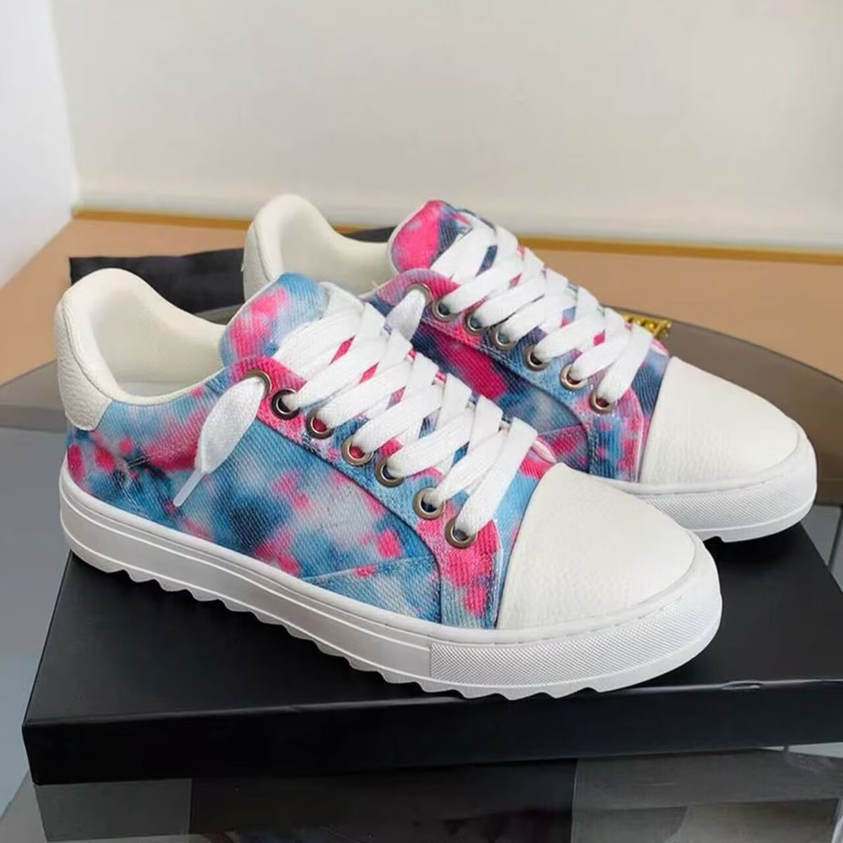 Unisex Digital Sports Casual Shoes White Lace High Quality Numbers Cross Border Popular European American Style_vogvips.com