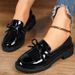 New bean shoes single shoes women's loafers flow su a slip-on plus-size casual shoes_vogvips.com