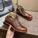 Vintage Japanese Style Waxed Leather Motorcycle Boots - Distressed Amekaji Martin Boots With Wool Lining For Winter (Unisex)_vogvips.com