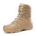Outdoor Hiking Shoes Men Lace-up High-top Anti-slip Thick-soled Combat Boots Men Breathable Shock-absorbing Casual Sports Shoes_vogvips.com