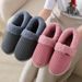 Couple's Warm Heel Cotton Slippers Winter Indoor Thickened Sole Home Non-Slip Heel Cotton Shoes For Women_vogvips.com