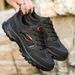 Men's Outdoor Work Boots - Breathable Hiking Shoes With Thick Sole, Lace-Up Round Toe For All-Season Wear_vogvips.com