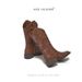Miss Valunen Embroidered Ethnic Western Cowboy Square Toe Short Sister Tassel Same Style Boots_vogvips.com