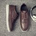 Euro Step Men's Leather 2025 Autumn New British Style Brogue Hollow Business Korean Trend Shoes_vogvips.com