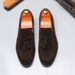 Men's soft loafers plus size casual slip-on leather shoes_vogvips.com