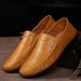 Unbeatable Quality Bean 2025 Spring New Item Plus Size Cowhide Lazy Men's Casual Leather Shoes Men_vogvips.com