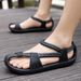 Summer Men's Baotou Sandals Wear Anti-skid Woven Beach Live Broadcast Large Hole Shoes Vietnamese Slippers_vogvips.com