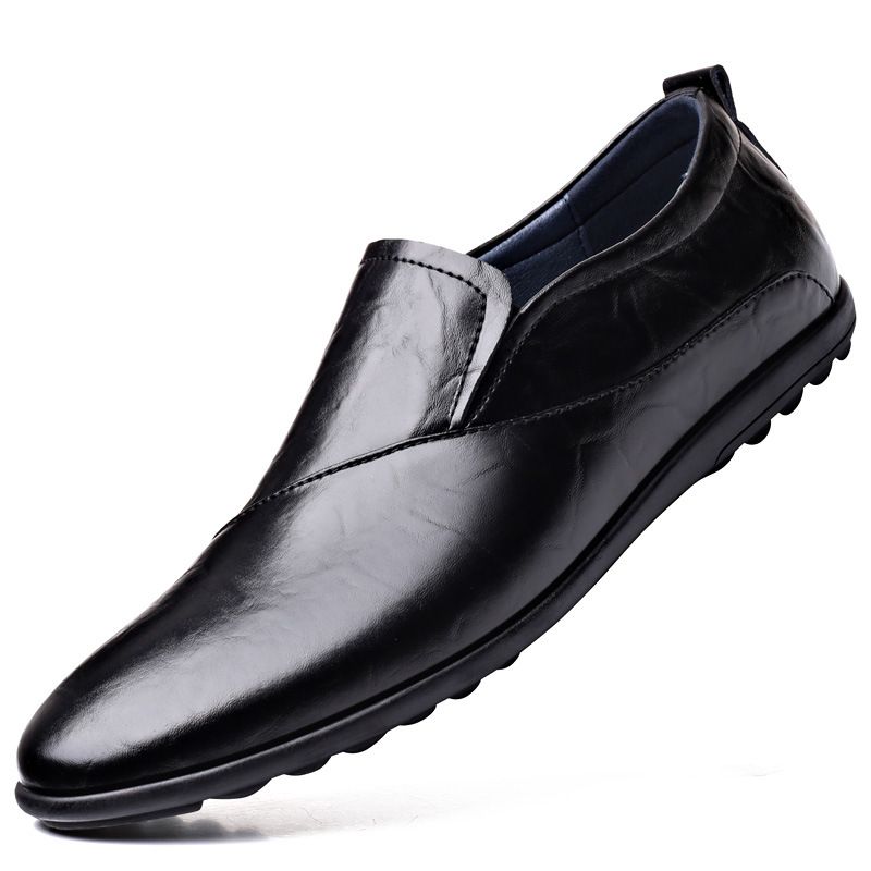 Men's Round Head Men's Casual Shoes Sleeve Loafers Large Size Men's Shoes_vogvips.com