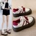 Women's Thick-soled German Training Shoes, 2025 New Popular Versatile Height-increasing White Sneakers, Autumn And_vogvips.com