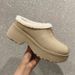 Sheepskin Thick-Soled Snow Boots For Women 2025 New Autumn Winter Fleece-Lined All-Season Fur Closed-Toe Half-Slip_vogvips.com