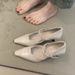 Women's High Heels 2025 Spring French Style Elegant Pointed Toe Shallow Mouth Stiletto Mary Jane Commuter Shoes_vogvips.com