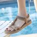923-6 Spring Summer 2025 New Lightweight Comfortable Flat Rhinestone For Women Daily Beach Large Size Sandals_vogvips.com