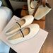 Ballet Flats 2025 New Soft Leather French Style Mary Jane Large Size Women's Shoes_vogvips.com