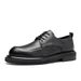 Euro Step Brogue Men's Handmade Genuine Casual Soft Sole Lightweight Height Increasing British Style Business Formal Leather_vogvips.com
