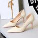 Pointed Thin Heels Women's Shoes Shallow Mouth Side Hollow High Heels Pedicure One Pedicure High Heels Single Shoes_vogvips.com