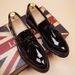 Euro Step Spring And Autumn Business Formal Office Thick-Soled For Men, Shiny Wedding Shoes, Height-Increasing Brogue Tassel_vogvips.com