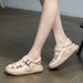 DRKANOL 2026 Genuine Leather Platform Women Wedges Buckle Casual Sandals Mixed Colors Versatile Summer Slingback Shoes_vogvips.com