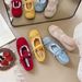 Gentle Mary Jane Shoes Women's French With Skirt Single Shoes Bow Heightening Ballet Shoes_vogvips.com