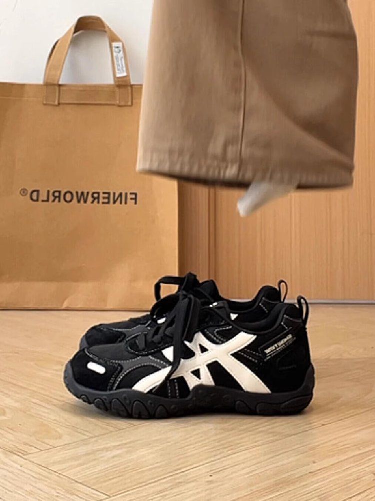 Real Leather Training Shoes For Women's Sports And Leisure Board Shoes_vogvips.com