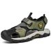 Summer Large-Dock Layered Cowhide Casual Shoes Breathable, Non-Slip, Quick-Dry Outdoor Beach Sandals For Men_vogvips.com