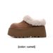 Versatile Thick-Soled Closed-Toe Half-Slip Women's Winter Fleece-Lined Warm Ankle Snow Boots Height-Increasing Cotton_vogvips.com