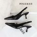 High Heels Women's Stiletto Back Empty Pointed Single Shoes Rear Strap Women's Shoes_vogvips.com