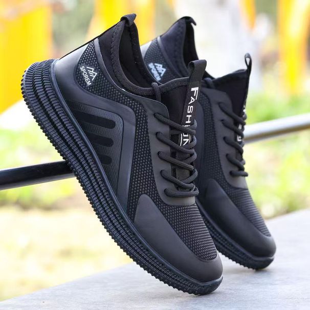 Men's Platform Sports Running Shoes Spring/Summer Casual Height Increasing Dad Trendy Youth Leather_vogvips.com