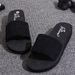 2025 Women's New Mid-Heel Solid Color One-Strap TPR Non-Slip Sole Wear-Resistant Slippers Hand-Woven Sandals_vogvips.com