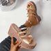 Women's High Heeled Sandals Bow Design Summer Open Toe European American Style Plus Size Platform Sandals_vogvips.com