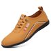 Suitable For All Seasons 2024 Summer Leather Men's Soft Sole Business Casual Shoes Flat British Style Slip-On Loafers_vogvips.com