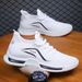 Men's Breathable Mesh Sports Shoes Summer Trendy Casual Flyknit Sneakers Soft Sole Running Shoes for Students_vogvips.com