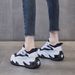 Autumn Winter New Women's Casual Sports Hidden Wedge 8cm Breathable Thick Sole Platform With Velcro Dad Shoes For Women_vogvips.com