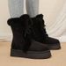 Women's Shoes Winter New Style Retro Fur Lined Warm Snow Boots For Women, Thick Sole, Fleece Lined, Extra Thick, Non Slip Cotton Shoes_vogvips.com
