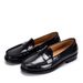 Summer New British Style Set Foot Shallow Mouth Loafers Men's Trendy Comfortable Breathable Genuine Business Casual_vogvips.com