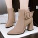 Britih Style Boot For Women, Suede Surface, Veratile Chunky Heel Short Single 2025 New Martin Boot, Winter High_vogvips.com