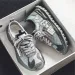 Men's Running New Mesh Breathable Clunky Shoes Fashionable Comfortable Casual Style Sports Thick Sole Trendy Grey Free_vogvips.com
