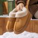 Bag Heel Thick Soled Cotton Slippers For Women, Autumn And Winter, Indoor Wear-resistant Soft Sole, Warm Home, Couple's Warm Snow Boots For Women_vogvips.com