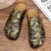 Men's Footbed Clogs For Women Soft Leather Adjustable Buckle Slip-on Potato Shoes Sandals Beach Slippers_vogvips.com