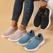 Women's New Lightweight Polyurethane For One Foot, Mom's Fly Woven Breathable Casual Shoes, Plus Size Women's Shoes_vogvips.com