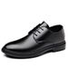 ShoeVault Spring New High-end Business Casual Formal Youth Trend Breathable Men's Leather Shoes Invisible Height Increase_vogvips.com