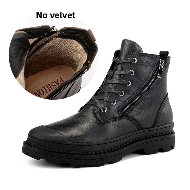 Men's High-top Martin Boots Men's High-top Old Retro Large-size Thick-soled Heightening Cotton Men's Boots_vogvips.com