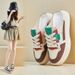 Half Tray White Shoes Female Student Height-increasing Shoes Mesh Breathable Casual Shoes_vogvips.com