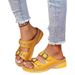 Large Women's Slippers 2025 New Thick And Low Straight Line Belt Buckle Round Toe Casual Shoes Size 35-43_vogvips.com