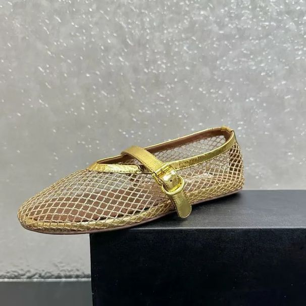 In-stock Women's Flat Sandals, Genuine Leather Mesh, Breathable, High-quality Sheepskin Mary Jane Shoes For Cross-border_vogvips.com