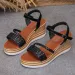 2026 Spring And Summer New Woven Wedge Large Size Platform Versatile Single Buckle Strap High Heel Open Toe Roman_vogvips.com