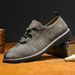 Men's Casual Leather Shoes In British Style, Versatile, Soft-soled, Comfortable Low-top Shoes, Trendy Retro Patchwork_vogvips.com