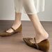 Women's 2025 Summer New Versatile Casual Flat Belt Mary Jane Pleated Pointed Women's Single Shoes_vogvips.com