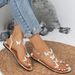 36-43 Size European And American New Butterfly Rhinestone Sandals Soft Sole Beach Flat Heel Slippers_vogvips.com